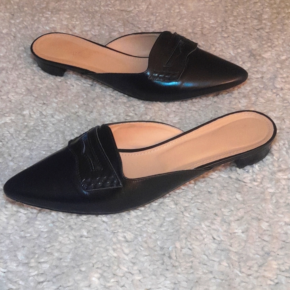 J CREW POINTED TOE MULES size 8